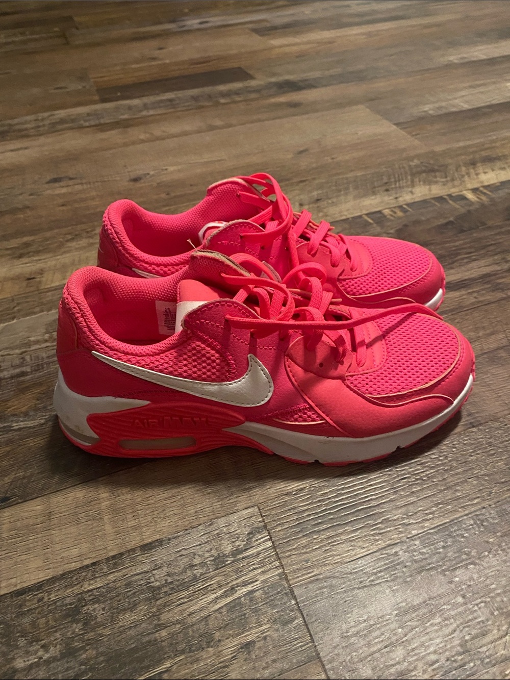 Nike AirMax Bright Pink Athletic Sneakers with White Swoosh